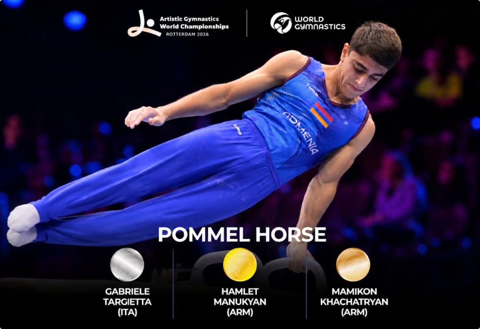 Армянский спортсмен Гамлет Манукян стал чемпионом мира по спортивной гимнастике (ВИДЕО)
