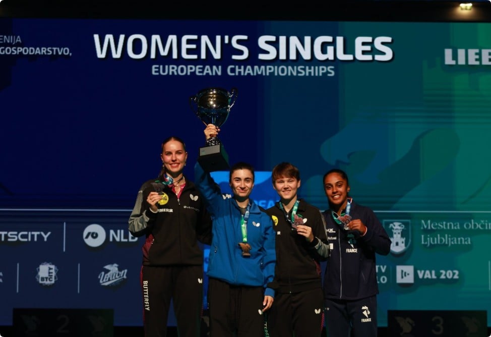 Представляющая Россию Элизабет Абрамян стала чемпионкой Европы по настольному теннису в Словении