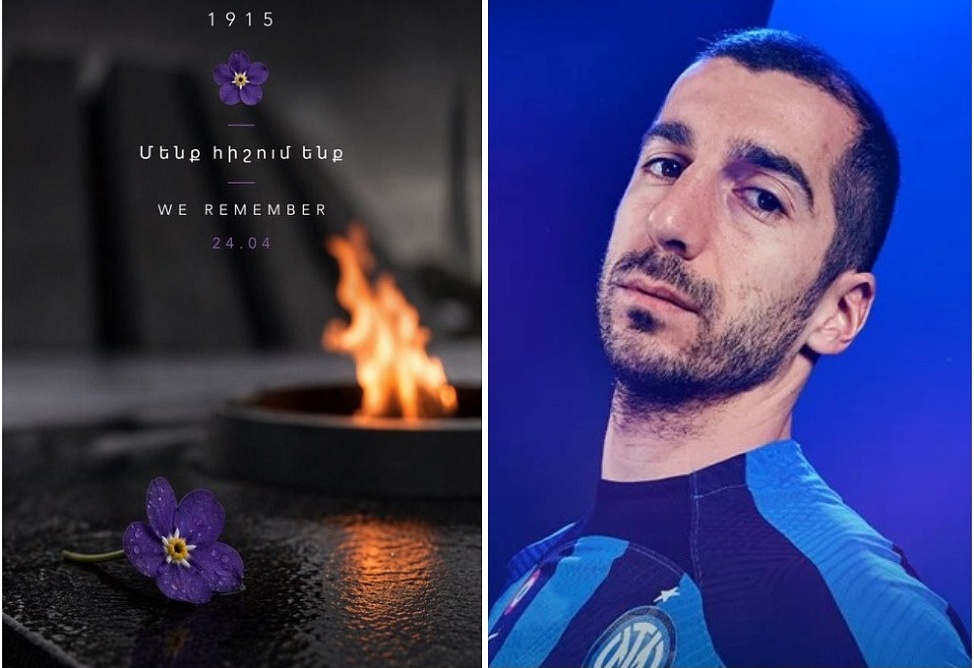 Генрих Мхитарян опубликовал символическую запись к 111-й годовщине Геноцида армян